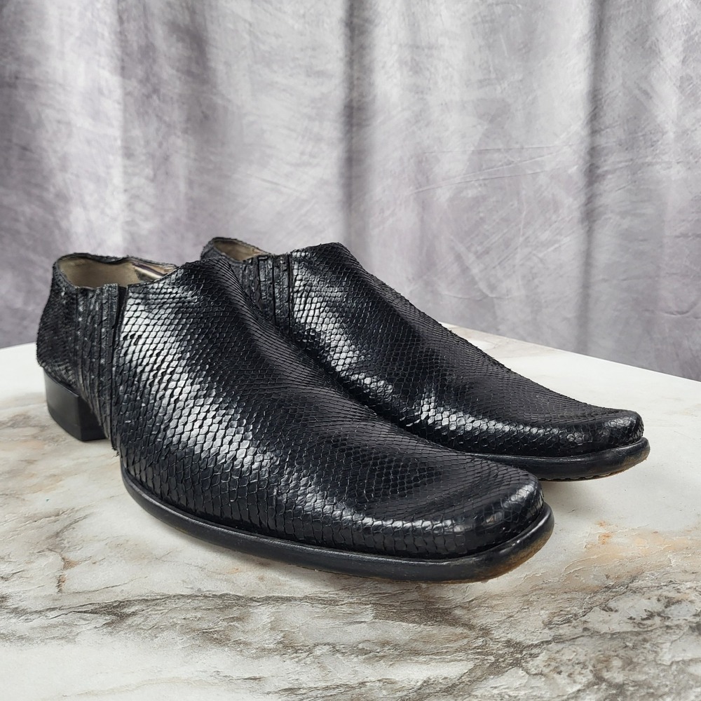 Bagatto Snake Loafers Men's Size 46/13 Black